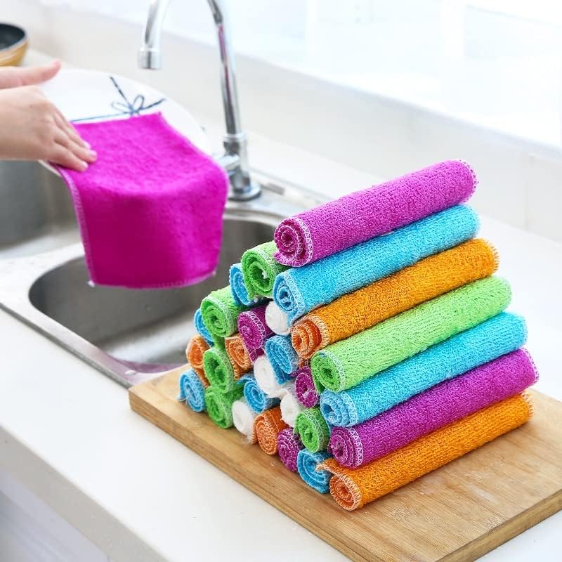 Weershun 10pcs/lote de limpador de cozinha limpando panos eficientes de limpeza de fibra Casa de lavar pano de pano 16x18cm