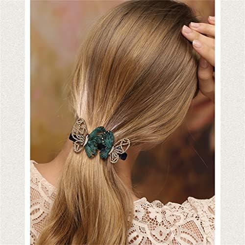 Sonho espesso Butterfly Butterfly Made Crystal Bady Hair Clip Clipe Horizontal traseiro da cabeça CARTO DE CLIP