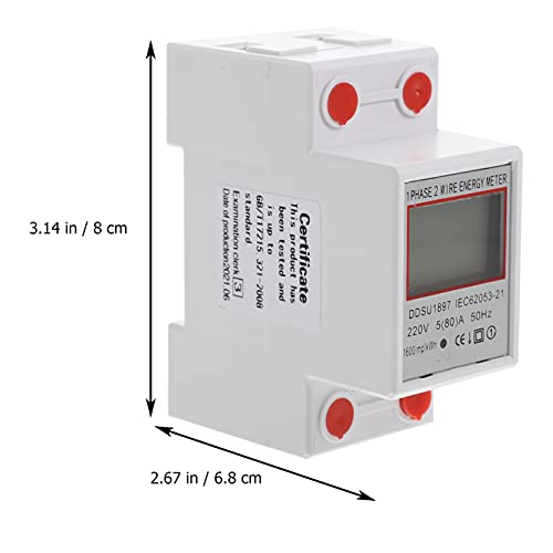 VORCOOL Digital Medidor de energia monofásico Testador de energia Uso de eletricidade Monitor de amperímetro Power