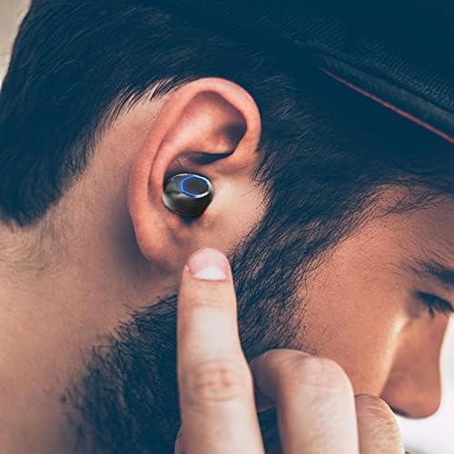 Os fones de ouvido Bluetooth sem fio qonioi, exibem fones de ouvido Bluetooth, com tampões para ouvidos de subwoofer binaura