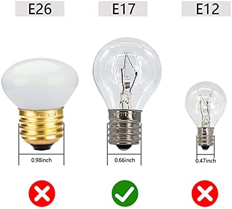 8 Pacote S11 E17 Base de 25 watts para lâmpadas de lava, lâmpadas de substituição para lâmpadas de lava, lâmpadas de glitter