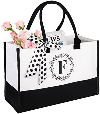 Presentes de aniversário para mulheres para mulheres, presente para amigos feminino, sacola inicial personalizada, sacola de lona