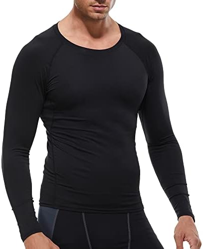Camisetas de compressão de manga longa do Cargfm Men Ginásse academia esportiva de ginástica sublata Baselayer Sport Sport Top Shirt