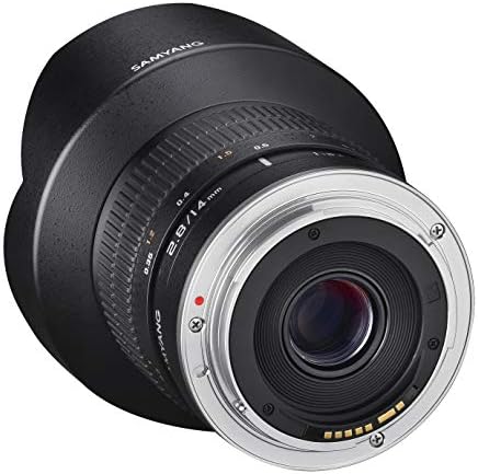 Samyang sy14m-c 14mm f2.8 lente de ângulo fixo ultra largo para Canon, preto