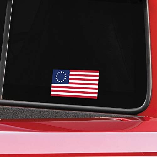 Bety Ross Flag Treze Estrelas Estrelas Originais Colônias dos EUA Primeira Bandeira Americana de Vinil Decalque Vinil