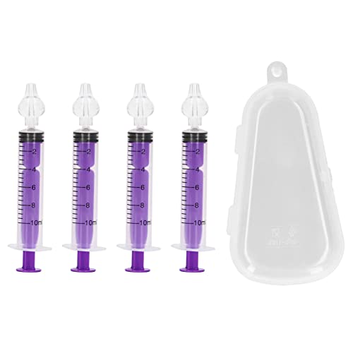 Aspirador nasal, irringa 4pcs Irrigador nasal, aspirador nasal para bebê, ponta de silicone Tool portátil de enxaguamento de nariz