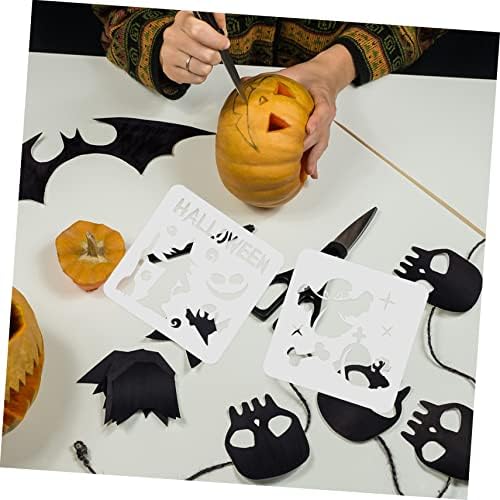 Besportble 16pcs Modelo Scrapbook Armazenamento Acessórios para álbuns de recortes Kid Craft Fabric estêncil Decorativo Halloween Halloween Party Favor favor