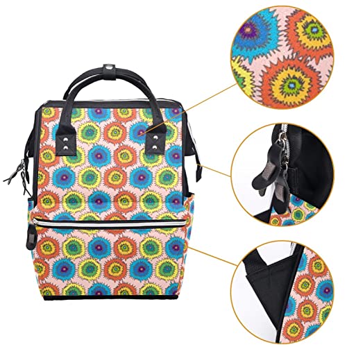 Abstrato colorido colorido fralda de bolsas de bolsa de mochila de mamã