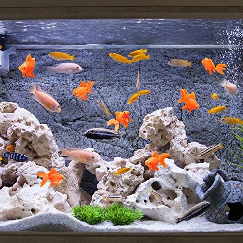 15 peças peixes aquários artificiais peixes de plástico em movimento artificial realista flutuante laranja peixe dourado de peixe falso