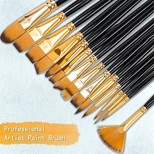 Walnuta 19 PCs pincéis de pintura para pintura de acrílico pincéis de tinta artista conjunto de pincel de tinta para pintura