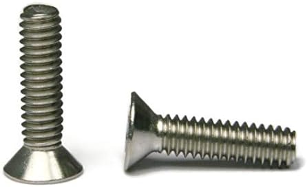 Parafusos da máquina de cabeça plana de aço inoxidável de aço inoxidável 1/4 -20 x 1/2 Qty 100