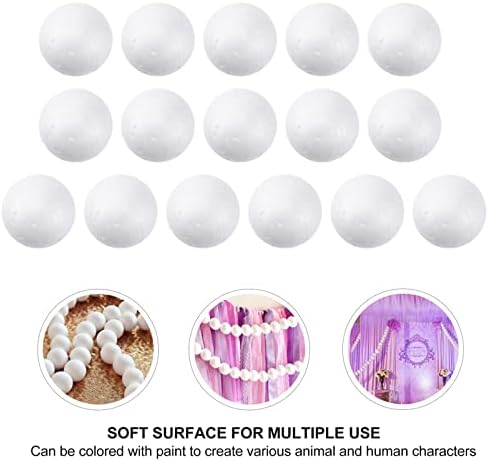 Bolas de espuma de 4cm de 4cm de abofan para artesanato Bolas de isopor Bolas de poliestireno branco para projetos