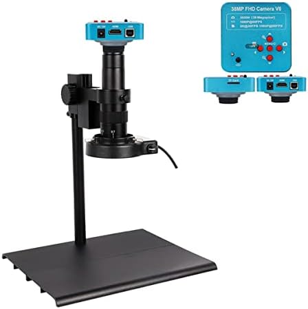 Acessórios para microscópio 4K 48MP HDMI USB Digital Video Microscope Câmera Microscópio Continuação Zoom 180x 130x C Montagem
