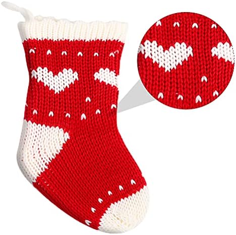 1pc Christmas Decorativa de meias decoração de bolsa de meias de malha de malha de bolsa de presente decoração para festa de