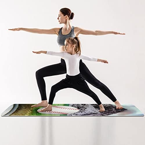 Yoga Mat, tapetes de ioga para treino doméstico, tapete de exercícios, tapetes de exercícios, pilates tapete, paisagem de neve aurora beisebol