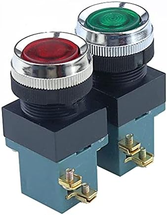 Interruptor de botão de botão de redefinição de Nunomo LA19-11, botão de botão pneumático 25mm