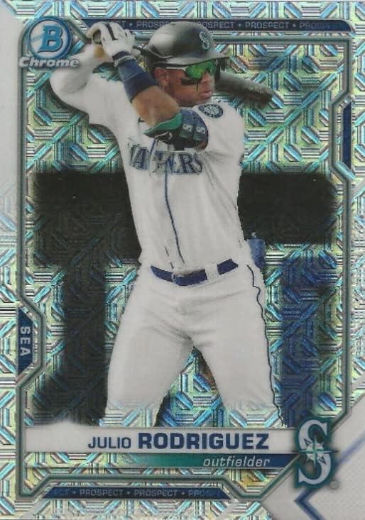 2021 Bowman Chrome Prospects - Julio Rodriguez - Mega Box Refractor - Seattle Mariners Baseball Rookie RC Card BCP -86