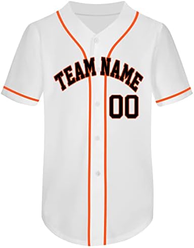 Nome bordado e números de camisa de beisebol personalizados para homens/mulheres/jovens