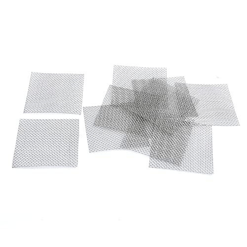 Malha de fio de tecido risbay, 10pcs 3,15 x3.15 malha de aço inoxidável prateado fio tecido para ventilação de fundação,