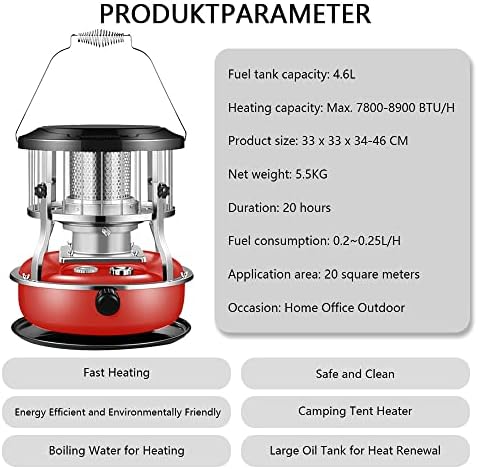 Aquecedores de querosene, aquecedor de fogão a querosene, aquecedores de querosene para uso interno, fogão portátil de querosene para