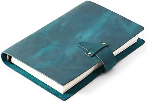 Lepsjgc Caderno de couro rústico Notebook A5 Diário em espiral Brass Binder Journal SketchBook Agenda Playery Papouraria