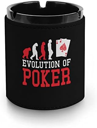 Evolução dos cinzeiros de couro de poker PU para fumantes para desktop fumando bandeja de cinzas de cinzas para carros de escritório