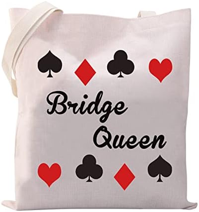 Vamsii Bridge Players Tote Bag Bridge Bridge Bolsa Bridge Card presente para jogadores de ponte Bridge Lovers Gift Shopping Bag