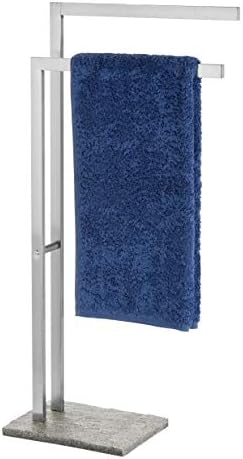 Wenko Granite Hand Hand Towel Stand para banheiro, prateleiras de torre dupla, independente, 33,86 x 7,87 polegadas,