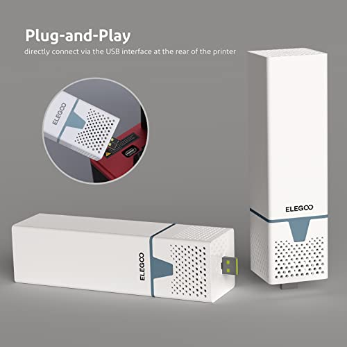 Purificador USB elegoo com carbono ativado embutido, reduzindo o odor e fuma