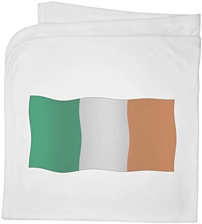 Azeeda 'agitando bandeira irlandesa' cobertor / xale de bebê de algodão