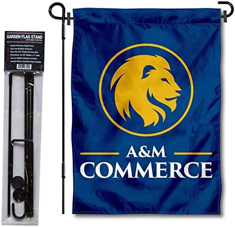 Texas A&M Commerce Lions Gold Lion Garden Bandro e bandeira do suporte do poste