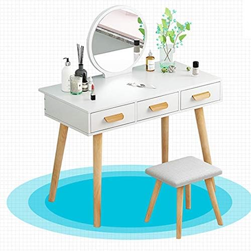 Mesa de penteadeira wykdd quarto pequeno mini -mesa de cosméticos recebe armário de cosméticos simples mesa de cosméticos