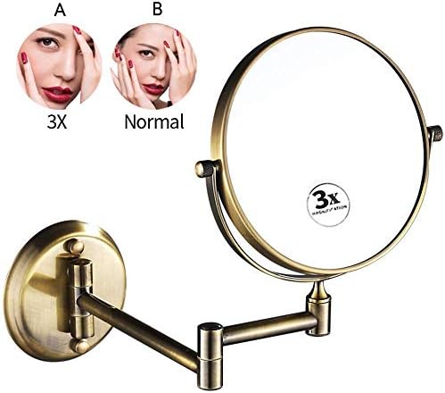 Deleto Light Up Life e espelhos de maquiagem montados na parede A ampliação estende estende espelho cosmético ajustável espelhado