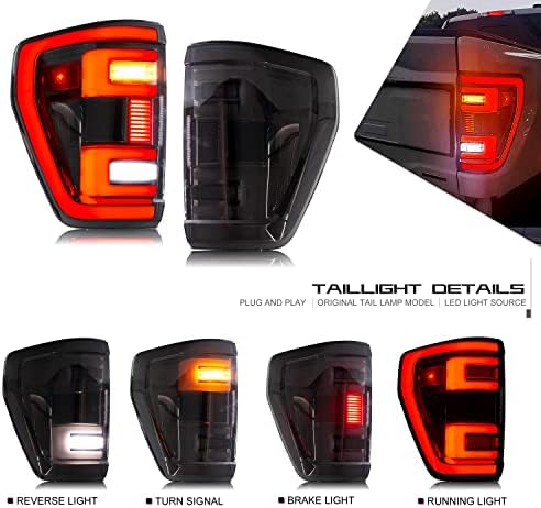 Luzes traseiras de led de tempo de inginuidade para Ford F150 F-150 XL STX Tremor 2021 2022 2023 DRL Lâmpadas traseiras Conjunto Acessário