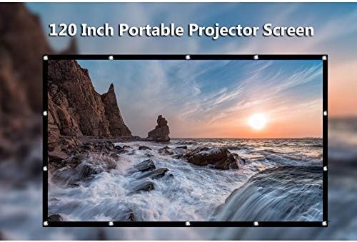 Tela do projetor WFJDC 133/120/100 polegada 16: 9 Material de pano branco portátil dobrável para projetor 4K Full HD
