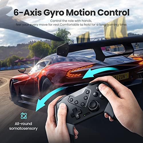 Controlador do Switch do Voyee Pro, controlador de comutador sem fio com botão de programação Turbo Brust Gyro Motion Vibration