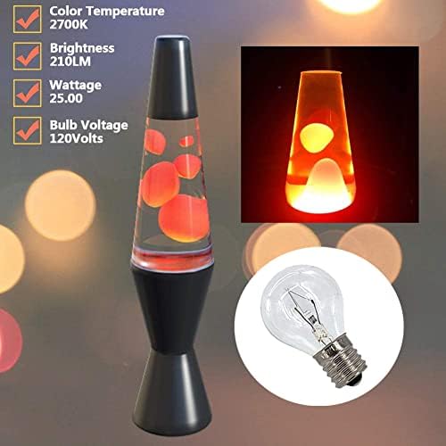 Lava lâmpada de lâmpada 25 watts, a lâmpada de lava de lava lâmpada de substituição para lâmpada de lava de 14,5 polegadas/20