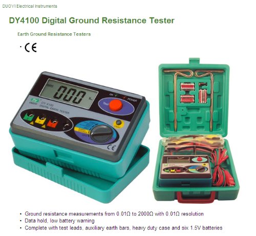 Duoyi DY4100 Digital Terras Tester Testador de Resistência ao Terras Medutor de Resistência Multímetro