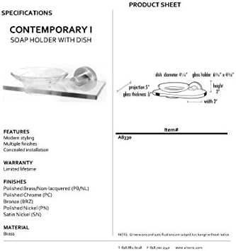 ALNO A8330-SN Contemporary I Modern Soap, 6-3/4 , níquel de cetim