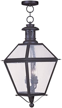 Iluminação Livex 2049-07 Waldwick 3-Light Outdoor Hanging Lantern, bronze