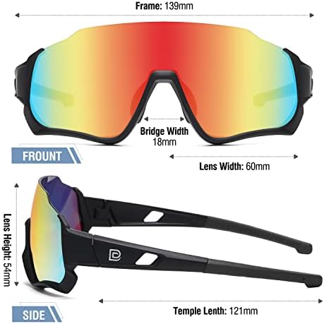 Óculos de sol para crianças polarizadas Duco polarizadas de beisebol juvenil de beisebol esportivo adolescentes de