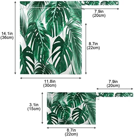 Kigai Tropical Palm folhas de bolsa seca à prova d'água reutilizável com alça para viagem, praia, piscina, fraldas, produtos de