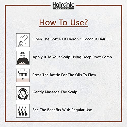 Piada ciência capilar óleo de cabelo de coco para todos os tipos de cabelo e hidratação diária do tipo de pele, hidratante da pele e promove cabelos saudáveis, caspa de controle, impede o envelhecimento do cabelo - 100ml - 3,38 FLOZ