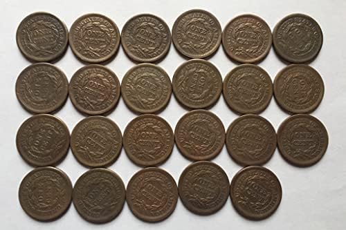 27,5 mm de idade 1850 Moedas americanas Coins de cobre artesanato em moedas comemorativas estrangeiras