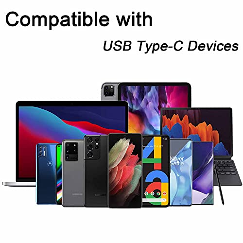 60W USB C TO CABO DE USB C 10 pés rosa, 2 pacote 2, Awnuwuy Long tipo C Charger Fast Charging Cord Compatível com Samsung