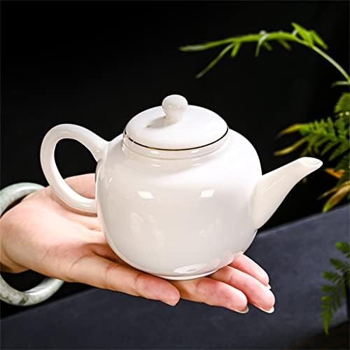 Sdfgh White Porcelain Chinese White Kung Fu Tea Set com Desenho Branco Gold Gift Business Gift Box