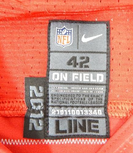 2012 San Francisco 49ers 17 Jogo emitido Red Jersey 42 DP35608 - Jerseys de Jerseys usados ​​da NFL não assinada