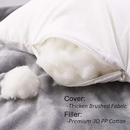 Hippih 18x18 Pillow inserções, inserções de travesseiros decorativos, formulário de travesseiro quadrado hipoalergênico, atualizado,