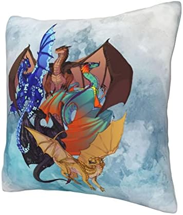 Wings.dragon of.fire arremesso de travesseiro de travesseiro quadrado na cintura travesseiro de almofada para o sofá de carro de escritório decoração de cama de cama