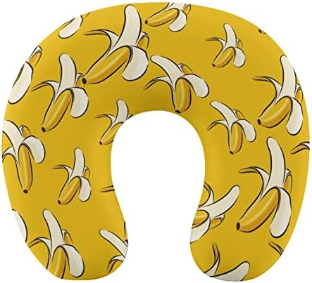 Pillow do travesseiro de banana descascado, travesseiro de pescoço de espuma u forma para o suporte do pescoço da cabeça